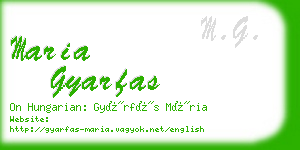 maria gyarfas business card